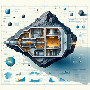 A Large, Detailed Illustration Of A Spacecraft Is Shown, With A Focus On The Interior