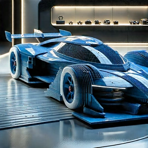 Automotive Technology In Design Studio With Blue Racing