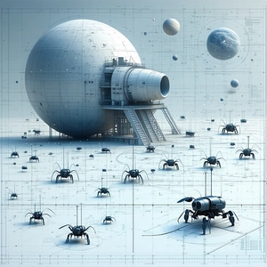 image, there large white sphere