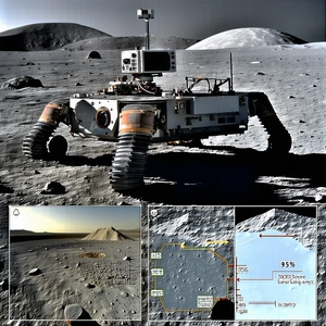 A Robotic Vehicle, Possibly A Rover, On The Surface Of A Planet