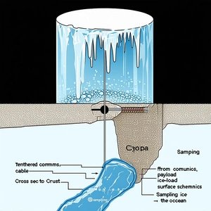 A Cross-section Of A Glacier, With A Blue Ice-cube In The Center
