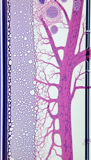 A Close-up Of A Tree Branch With A Purple Hue