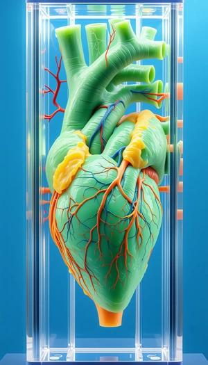 A Close-up Of A Heart, Showcasing Its Intricate Structure And Colors