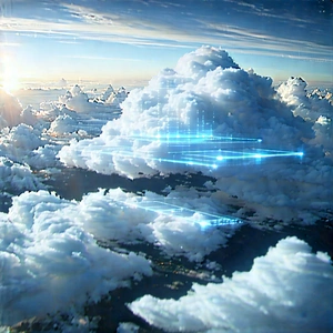 Cloud Computing Visualization With Image, There