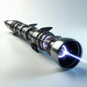 A Large, Silver, And Black Spacecraft Is Shown In A Close-up View