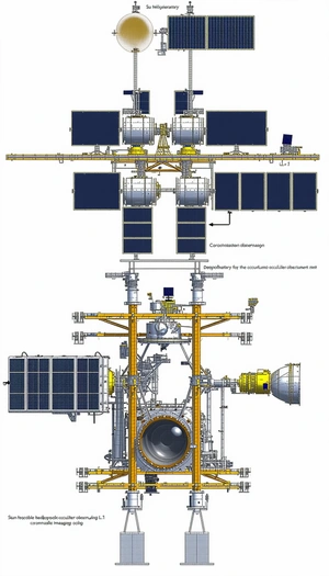 spacecraft shown detailed drawing