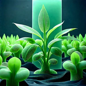 Agricultural Technology In (modern:1.21) Laboratory With Green Plant
