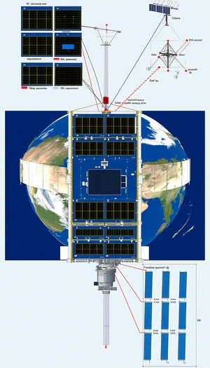The Image Is A Diagram Of A Space Station, Showing The Various Components And Their Functions
