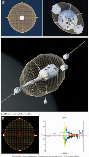 The Image Is A Series Of Three Pictures, Each Showing A Different Perspective Of A Spacecraft