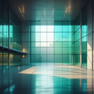 Urban Minimalist Design: Converted warehouse with reflective glass