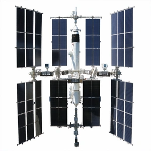 A Large Spacecraft With A Solar Panel Array On Its Side