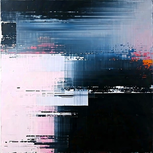 Abstract Glitch Art: Textural abstract with monochromatic color palette