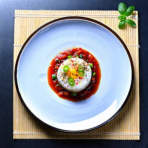 Lifestyle Drone Photography: Farm-to-table Meal Prepared With Artistic Presentation With Plate Food