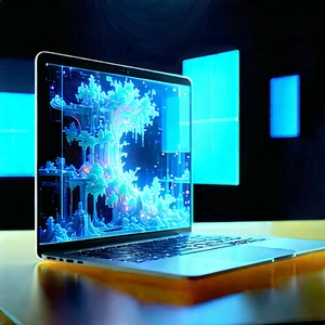 Laptop With Holographic Display With Laptop Computer