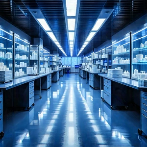 Healthcare Technology In Manufacturing Facility With Large, Well-lit