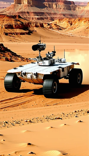 A White Vehicle Is Driving On A Dirt Road
