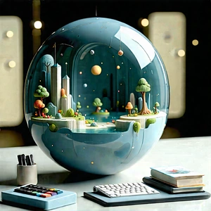 Educational Technology In Design Studio With Large Blue