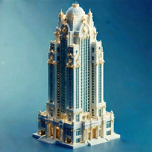 Urban Isometric Design: Skyscraper with ornate details