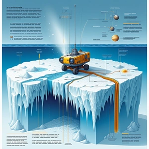 A Large Yellow Submarine Is Shown In A Blue And White Illustration