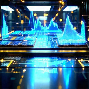 Financial Technology In Manufacturing Facility With Image, There