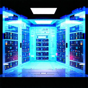 (futuristic:1.12) Server Room With Image, There