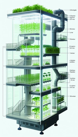 A Large, Multi-level Building With A Variety Of Plants Growing On Each Floor