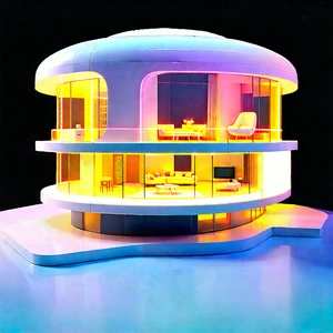 (futuristic:1.41) smart home