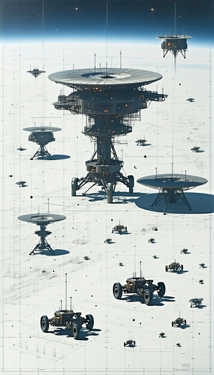 In The Image, There Is A Large Structure With A Dome-shaped Top, Surrounded By Several Smaller Domes