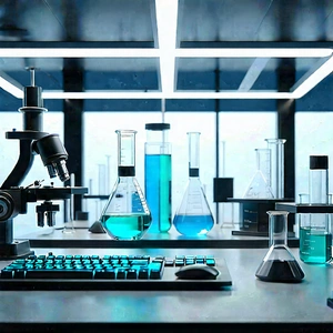 Educational Technology In Modern Laboratory With Laboratory Large
