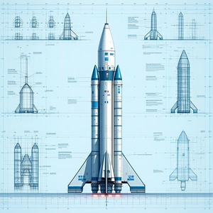 A Space Shuttle Is Shown In A Series Of Diagrams, Illustrating Its Various Components