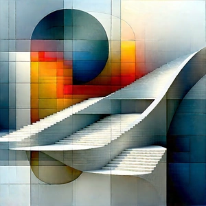 Abstract Geometric Design: Layered contrast