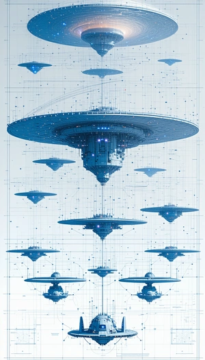 image, there large blue structure