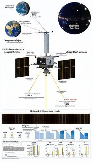 The Image Is A Diagram Showing The Different Components Of A Satellite