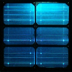 Solar panel with blue light (glow:1.46)