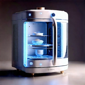 Innovative Smart Appliance Design With White Microwave