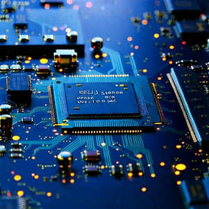Circuit board with (digital:1.17) particles