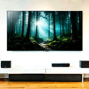 Smart Home Device With (digital:1.3) Artwork With Large Flat