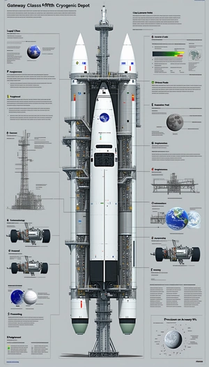 A Large Poster Is Displayed, Showing A Space Shuttle In A Large Building