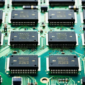 Tech Aerial Photography: Close-up of memory module