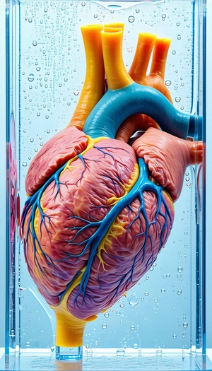 A Close-up Of A Heart, Showcasing Its Intricate Structure And Colors