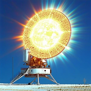 A Large, White, And Round Structure, Which Appears To Be A Satellite Dish Or A Large Antenna