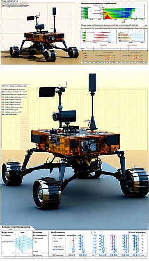 A Large Robotic Vehicle With A Distinctive Orange And Black Color Scheme