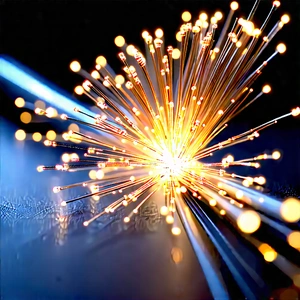Close-up Of Fiber Optic Cables With Close-up Brightly