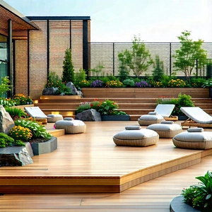 Urban Commercial Photography: Rooftop Garden With Relaxing With Image, There
