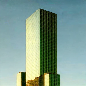 Urban Vector Art: Skyscraper With Reflective Glass With Tall Building