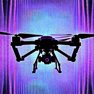 Drone With Streaming Content With Black Drone