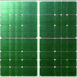 Solar panel with digital particles