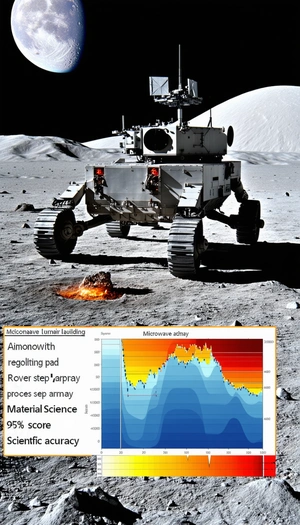A Rover On The Moon, With A Large Rock In The Foreground