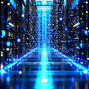 Close-up Of Sensor Array With Blue Tunnel