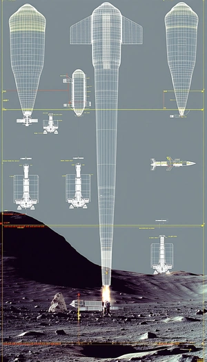 A Series Of Diagrams Are Displayed, Showing The Different Stages Of A Rocket's Construction